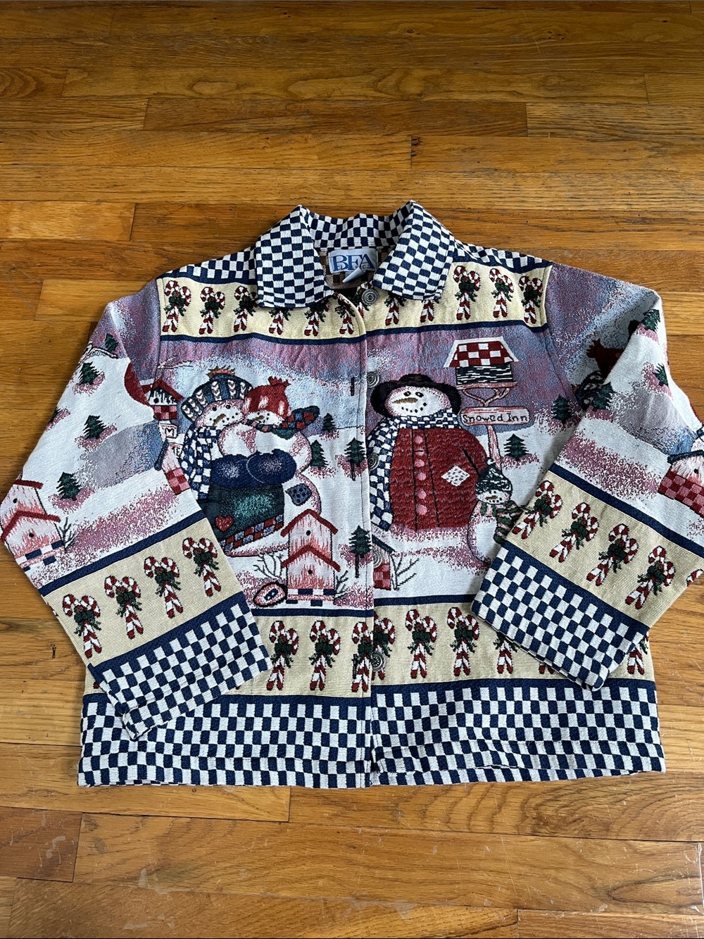 Vintage BFA Classics Tapestry Holiday Cottagecore Jacket